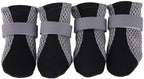 Sunweihaoa Nonslip Dog Mesh Boots black front view