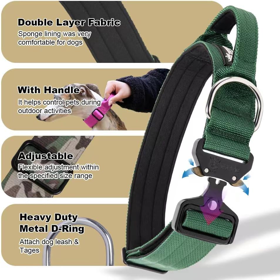 Tspro tactical dog collar with integrated control handle
