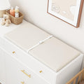 YACODAVO wipeable baby changing pad front view placed on a wooden nursery dresser