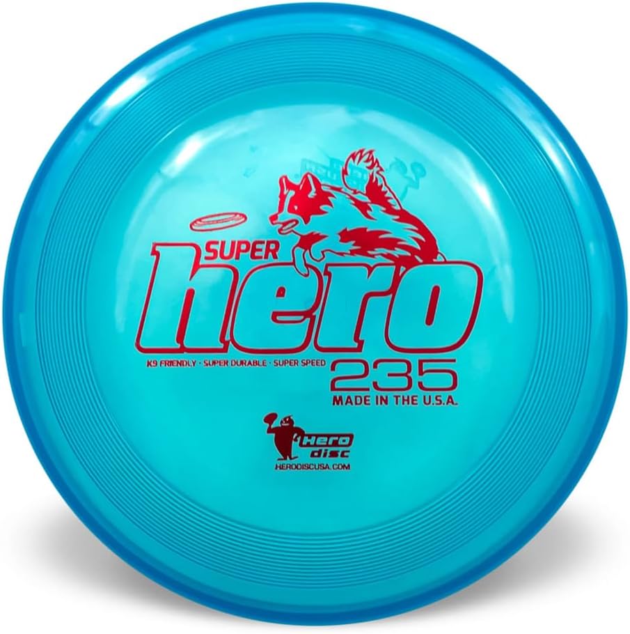 Hero Disc USA Superhero 235 blue dog frisbee front view