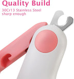 Small Animals Nail Clippers with LED Lights to Avoid Excessive Cutting and Sharp Blades - Professional Claw Trimmer for Tiny Dog Cat Kitten Bunny Rabbit Bird Guinea Pigs Ferret Hamsters (Pink) - Image 3