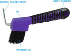 Litoexpe 2 in 1 hoof cleaning tool showing the rust resistant steel reinforced hook details
