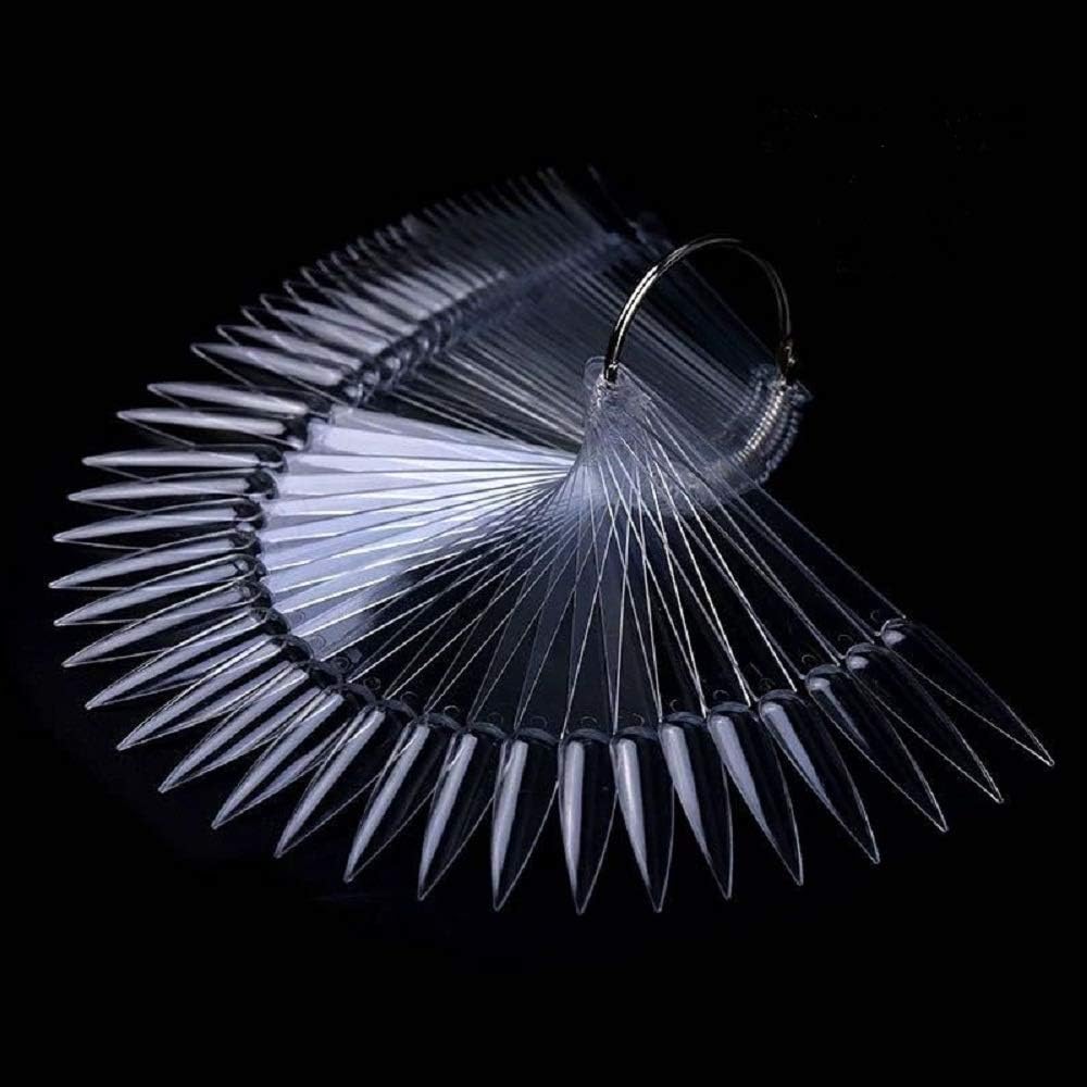 Art And Beauty 100 tips nail art display sticks with metal ring