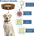 Pet wearing flower rhinestone collar charm