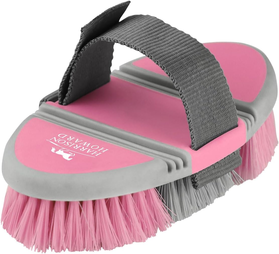 Harrison Howard Flexible Finish Horse Grooming Brush - Bendable and Convenient for Scrubbing, Comfortable Hold in Hand - Red - Image 9