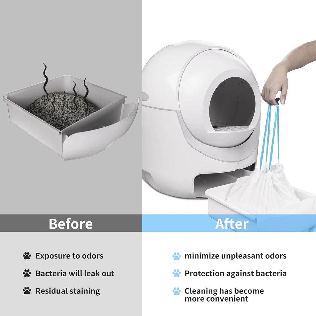 Roll of BCHARYA cat litter bags illustrating compact and smooth storage