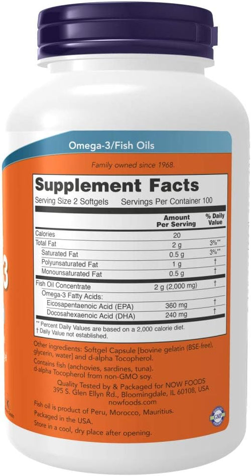 Molecularly distilled fish oil dietary supplement container showing the 1000 mg nutritional facts label.
