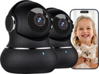 Litokam 2K Indoor Camera twin pack front view showing compact design