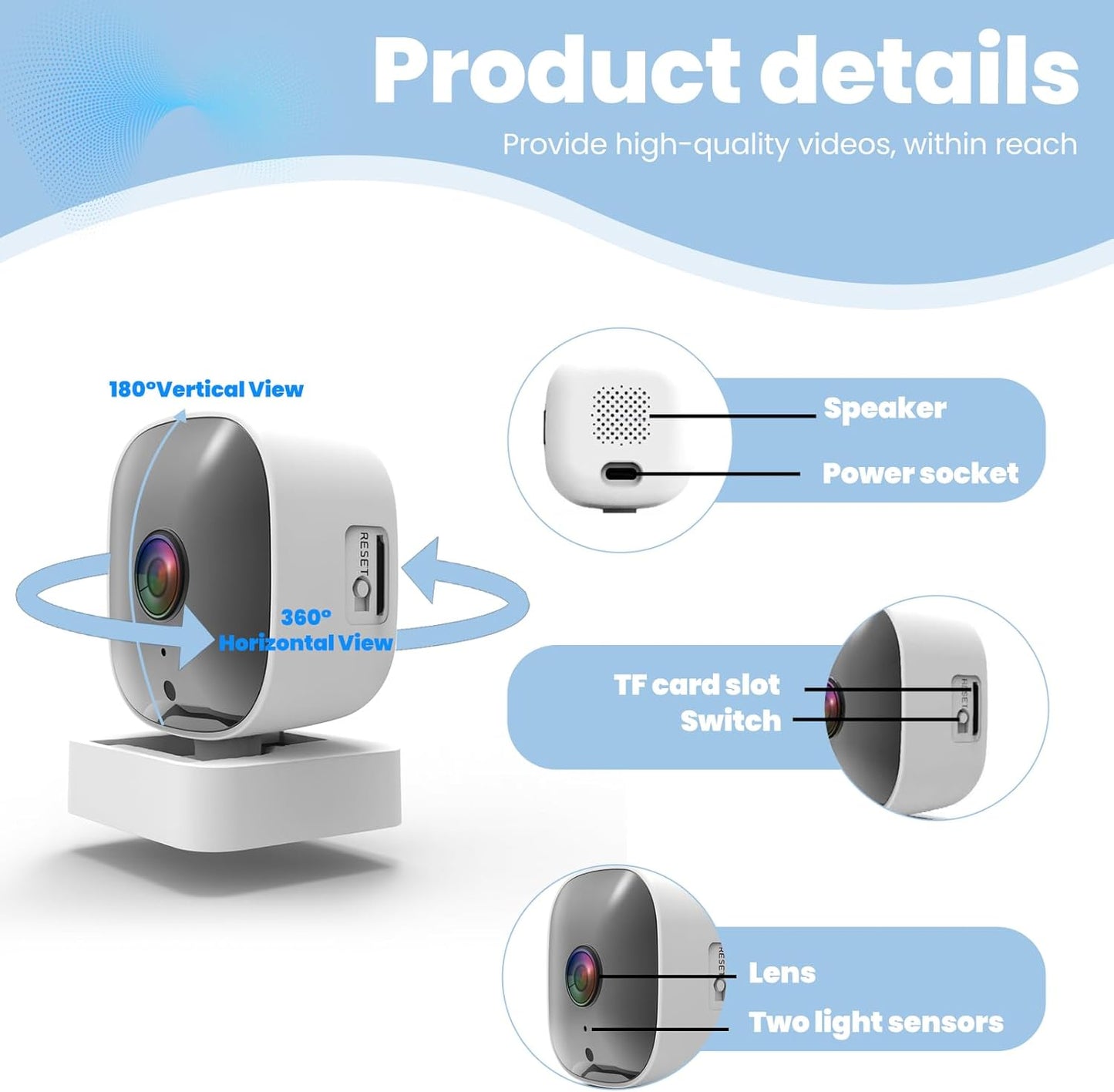 Clever Dog security camera showing lens and sensor detail