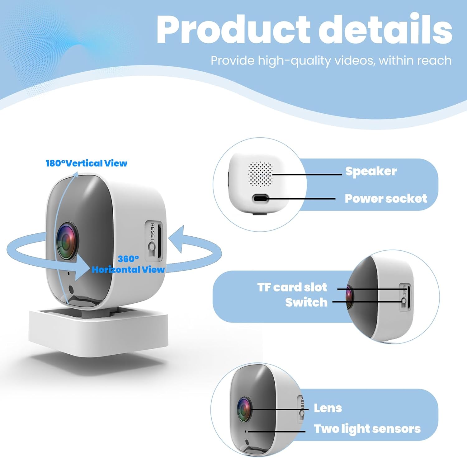 Clever Dog security camera showing lens and sensor detail