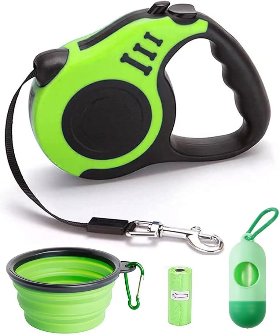 Retractable Dog Leash for Medium - Small Dogs and Cats 16.5FT Tangle Free, Heavy Duty Walking Leashes with Anti Slip Handle, Pause and Lock Strong Nylon Tape, Store Dog Leash Retractable(Blue) - Image 9