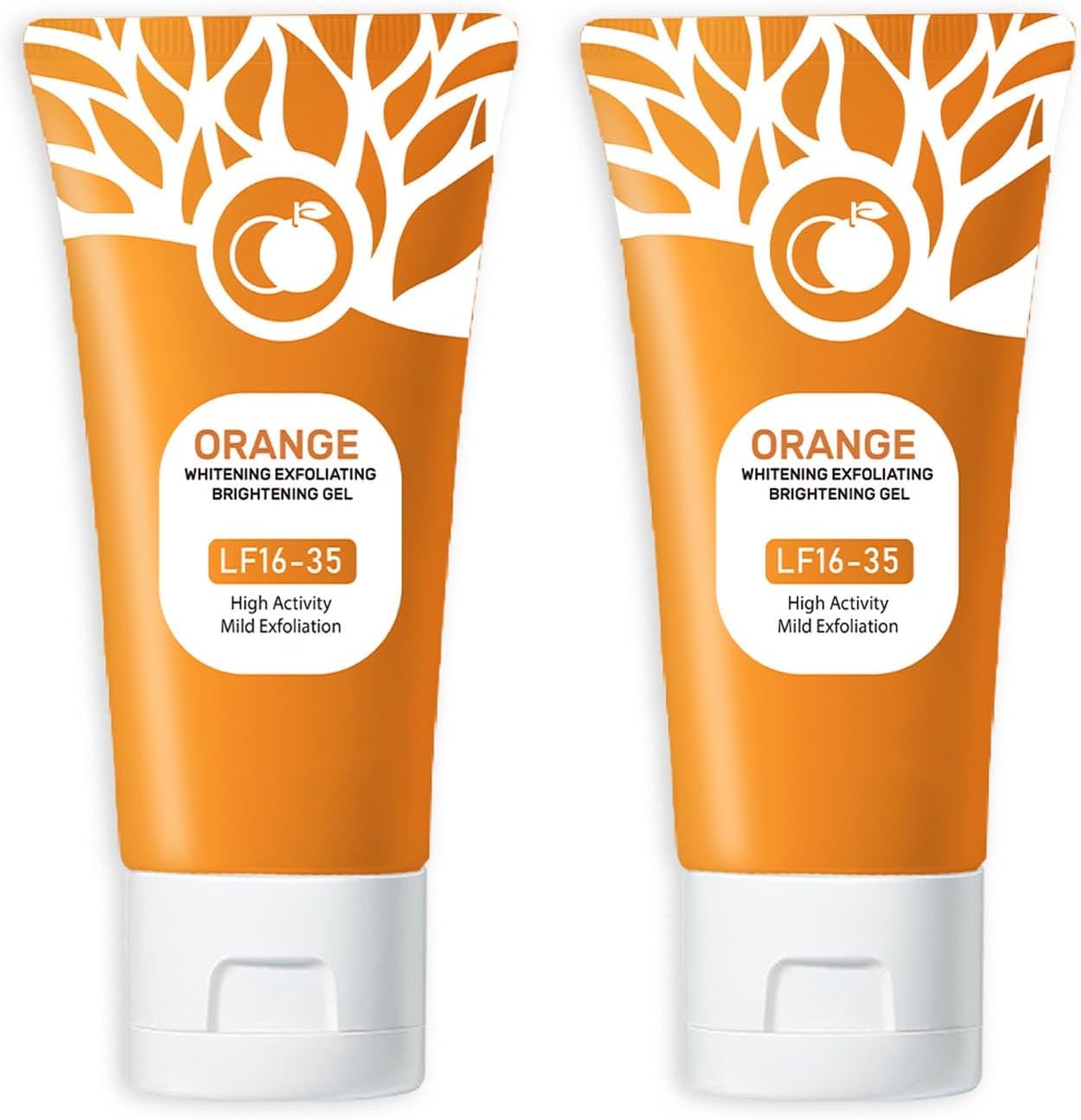 AASMP Ezyuanchly orange exfoliating gel pack of 2 front view showing skincare packaging