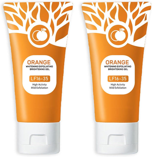 AASMP Ezyuanchly orange exfoliating gel pack of 2 front view showing skincare packaging