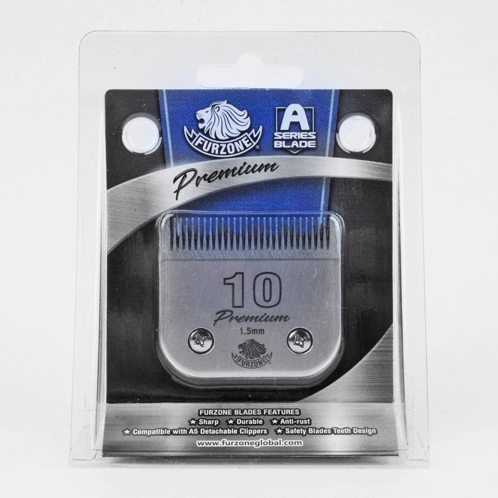 Furzone high carbon Japanese steel pet trimmer blade size number 10 close up