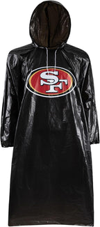 NFL Waterproof Rain Poncho for Adults, Sporty, Elastic Sleeves and Drawstring Hood, Unisex Rain Coat - Image 7