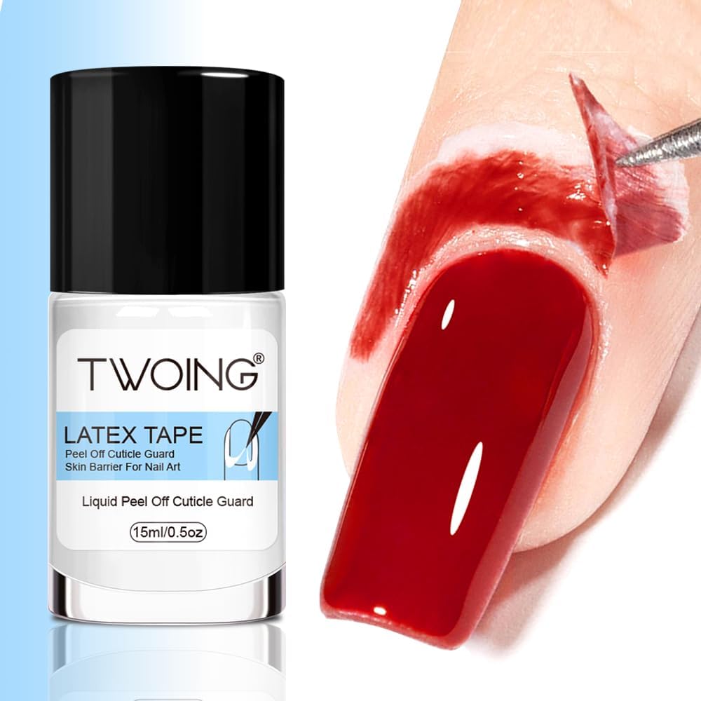 TWOING Liquid Latex Peel Off Cuticle Guard front view bottle for manicure protection
