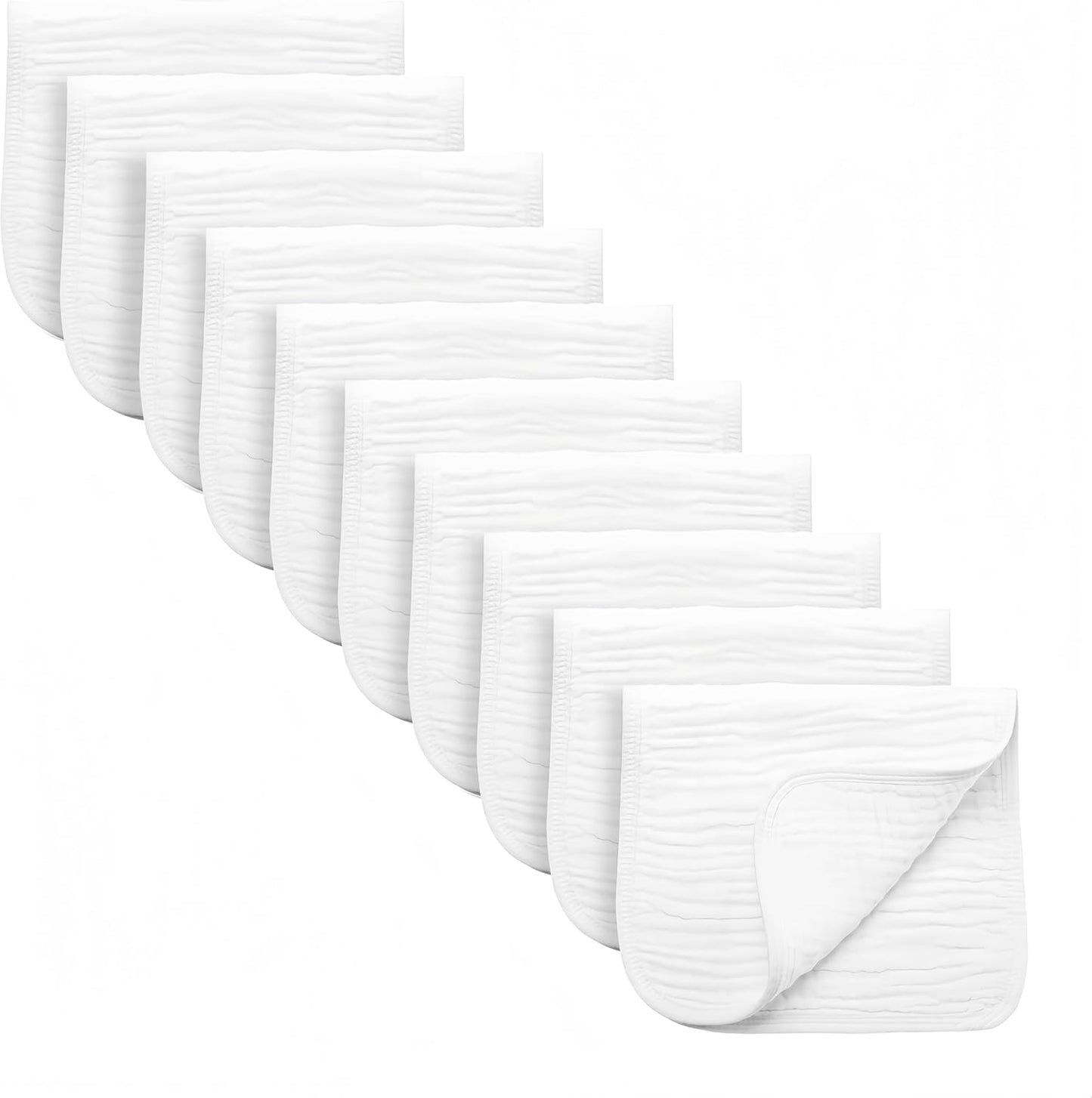 Synrroe large muslin burp cloths pack of 10 front view