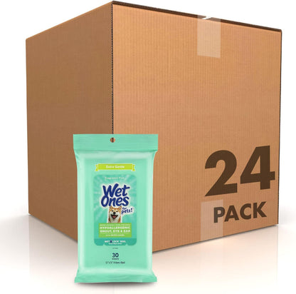 Wet Ones for Pets Extra Gentle Dog Wipes with Witch Hazel - Fragrance-Free, Hypoallergenic Pet Grooming Wipes for Snout, Eye, and Ear Areas, Sensitive Skin, 30 Count - Image 9
