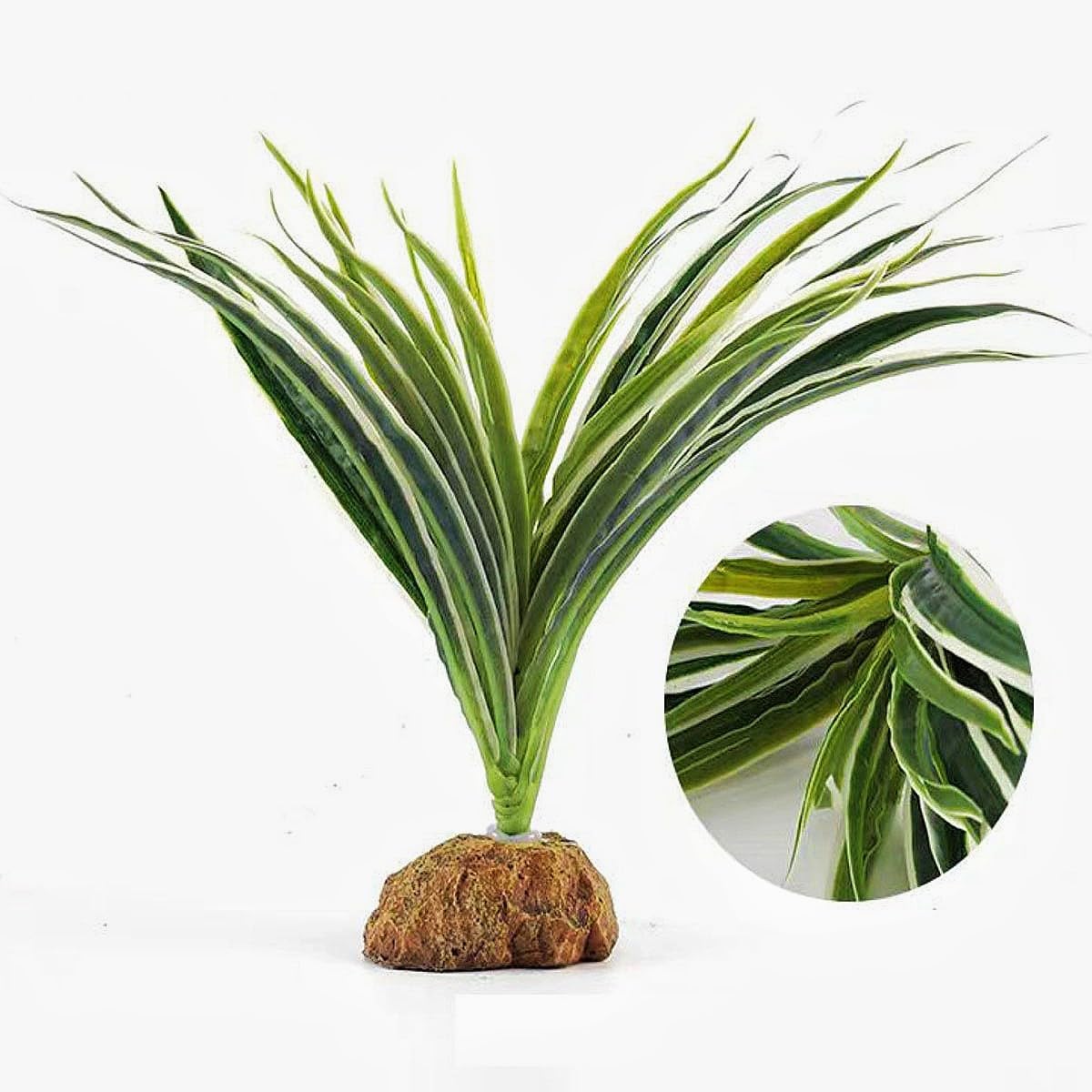 Keruideng artificial croton style reptile plant with vibrant leaves