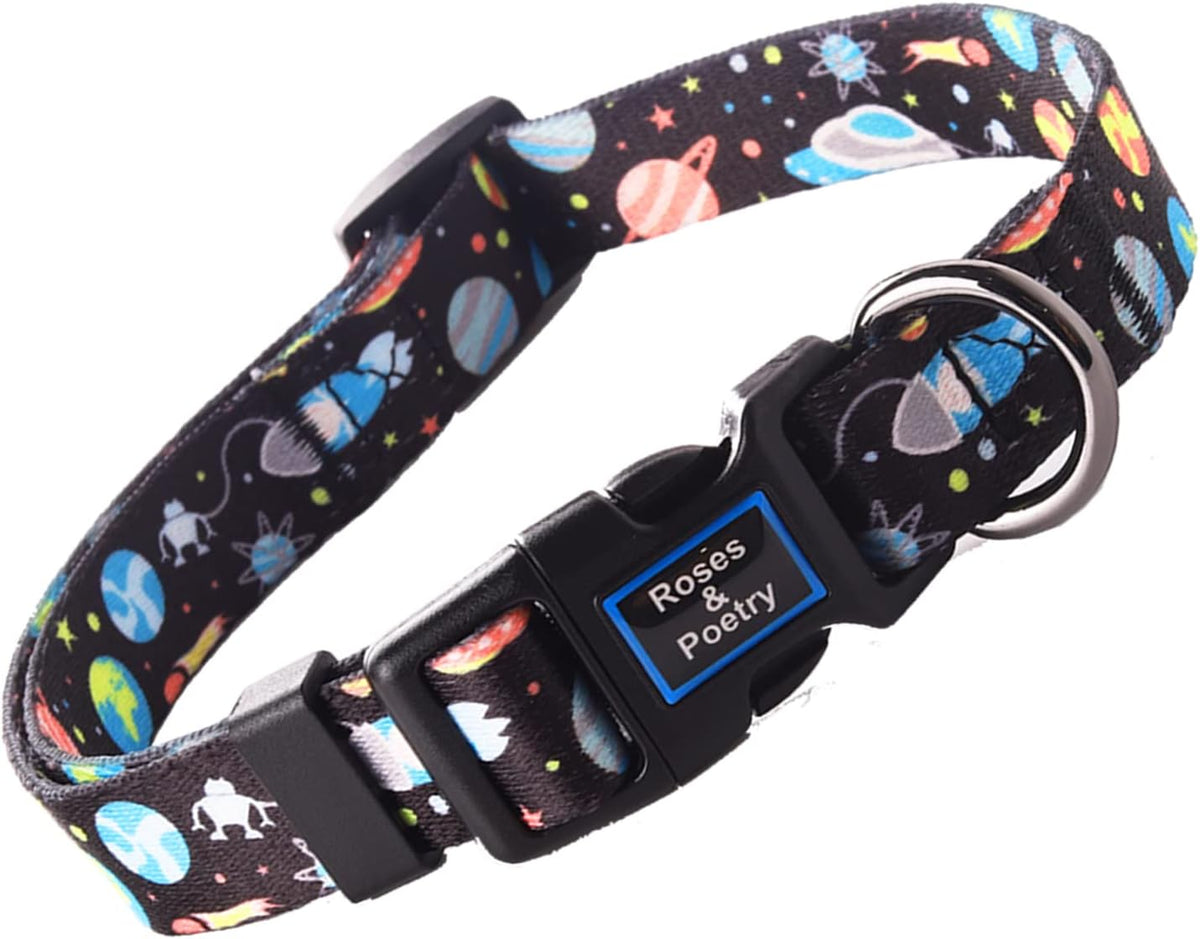 Roses&Poetry Reflective Dog Collar with Gradient Mistyrose, Adjustable Durable Pet Collars for Small Medium Large Dogs (Mistyrose-M) - Image 13
