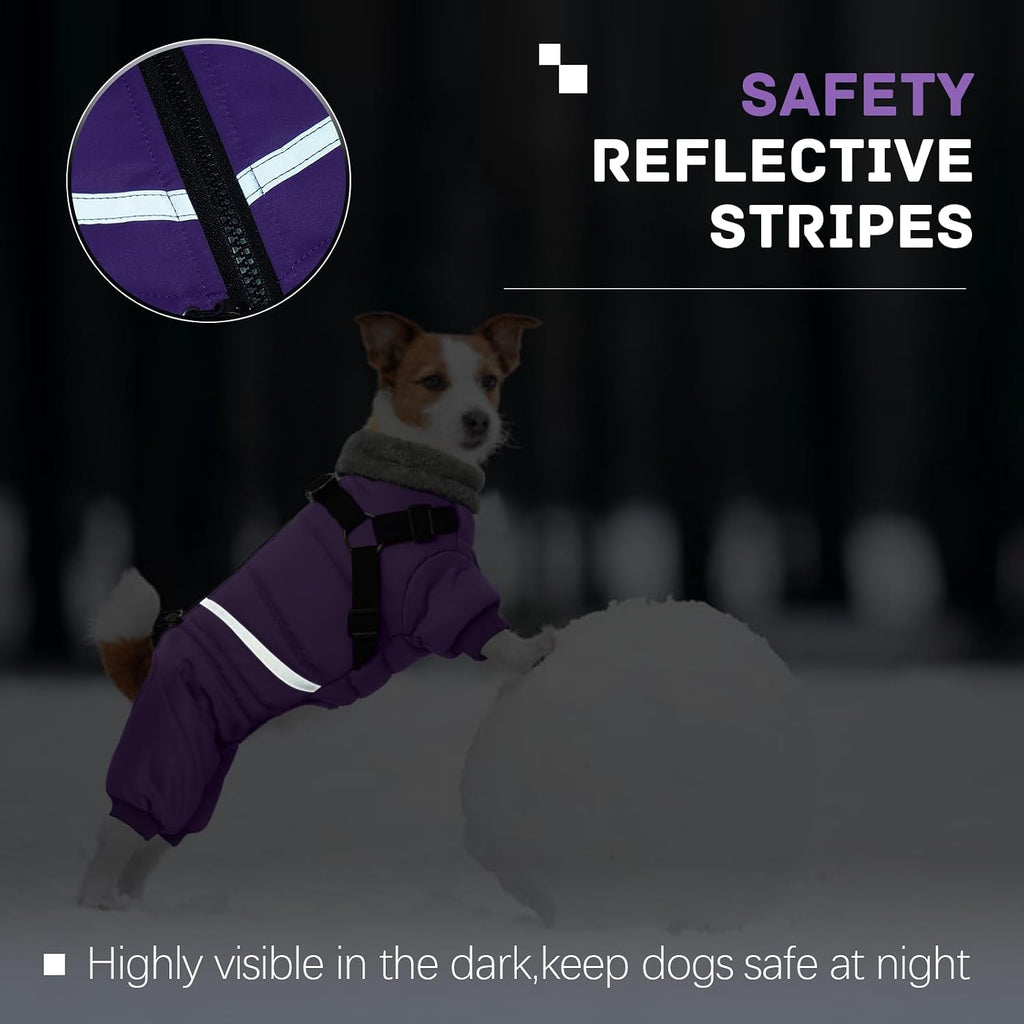BRKURLEG purple dog coat fleece lining interior