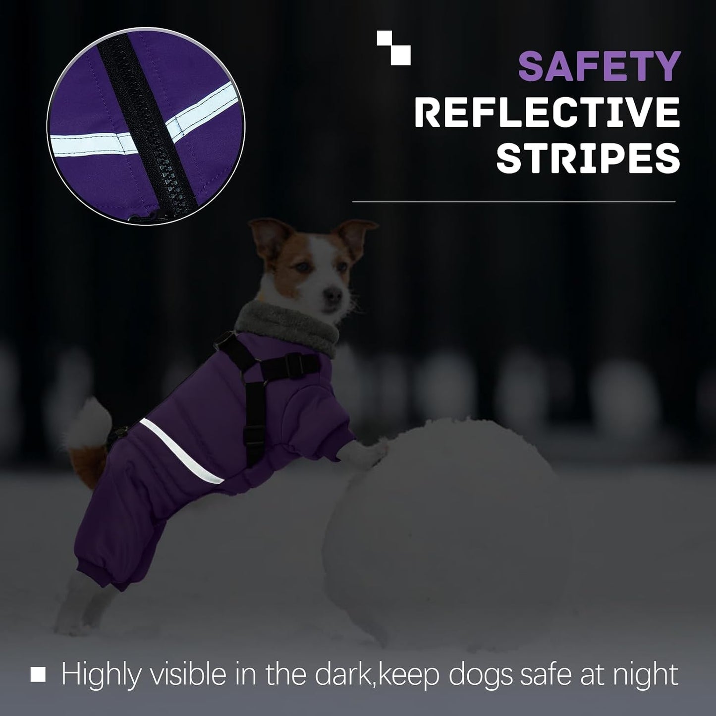 BRKURLEG purple dog coat fleece lining interior