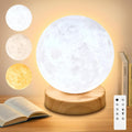 Doraubia light therapy lamp front view with wooden base