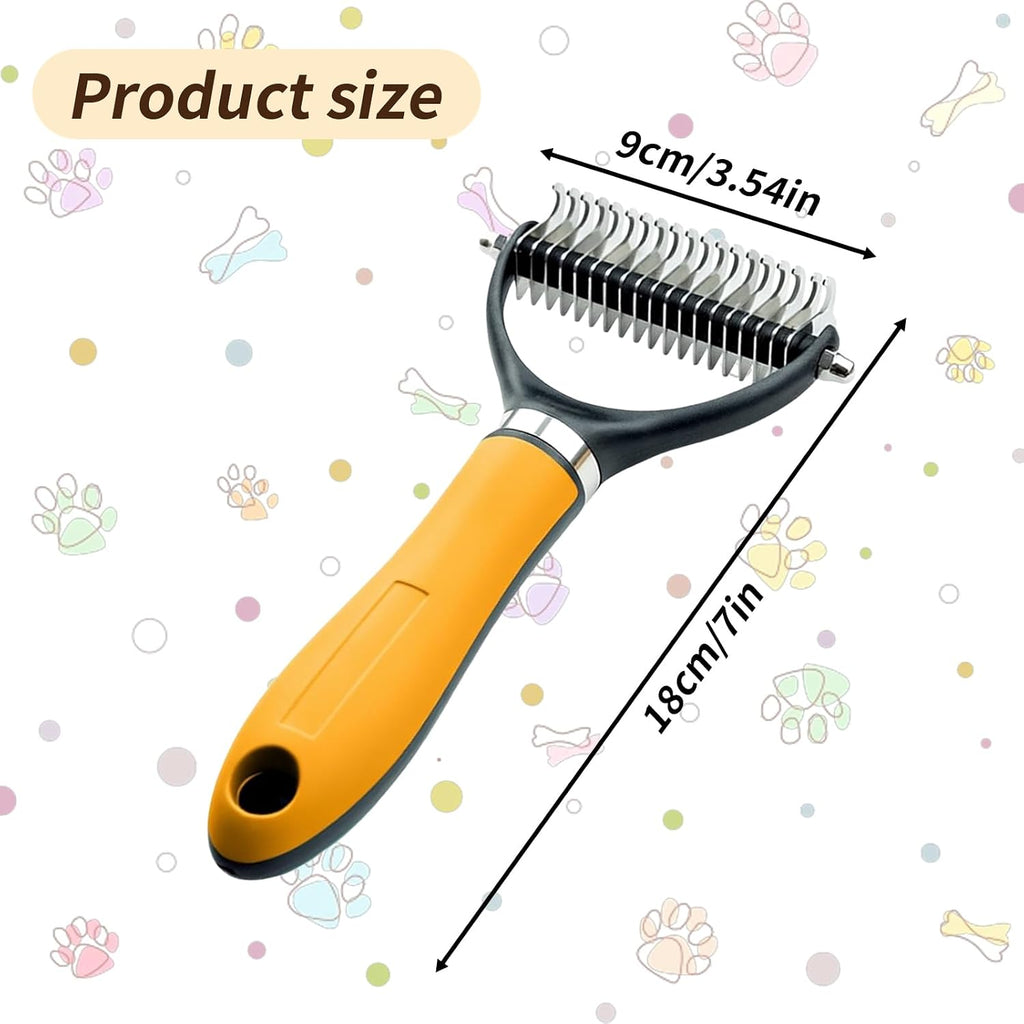 Jiexily dog shedding comb removing loose dead fur from a thick double coat