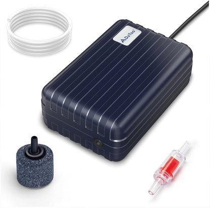 DaToo compact aquarium air pump front view