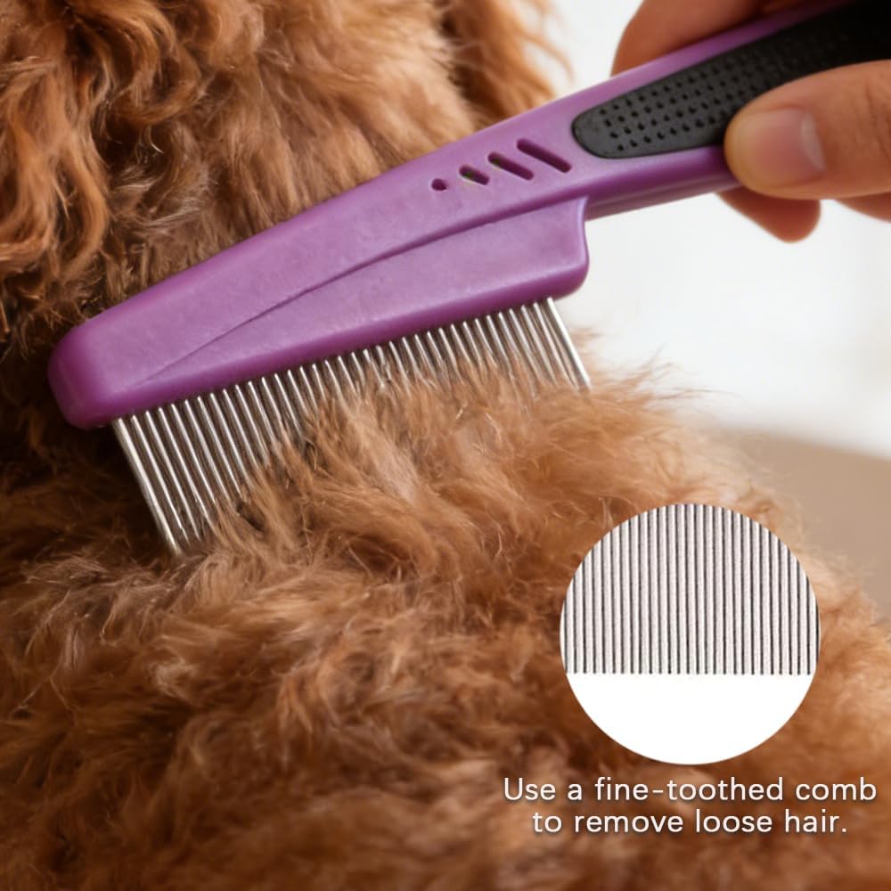 Close up of Yumflan flea comb for pet grooming