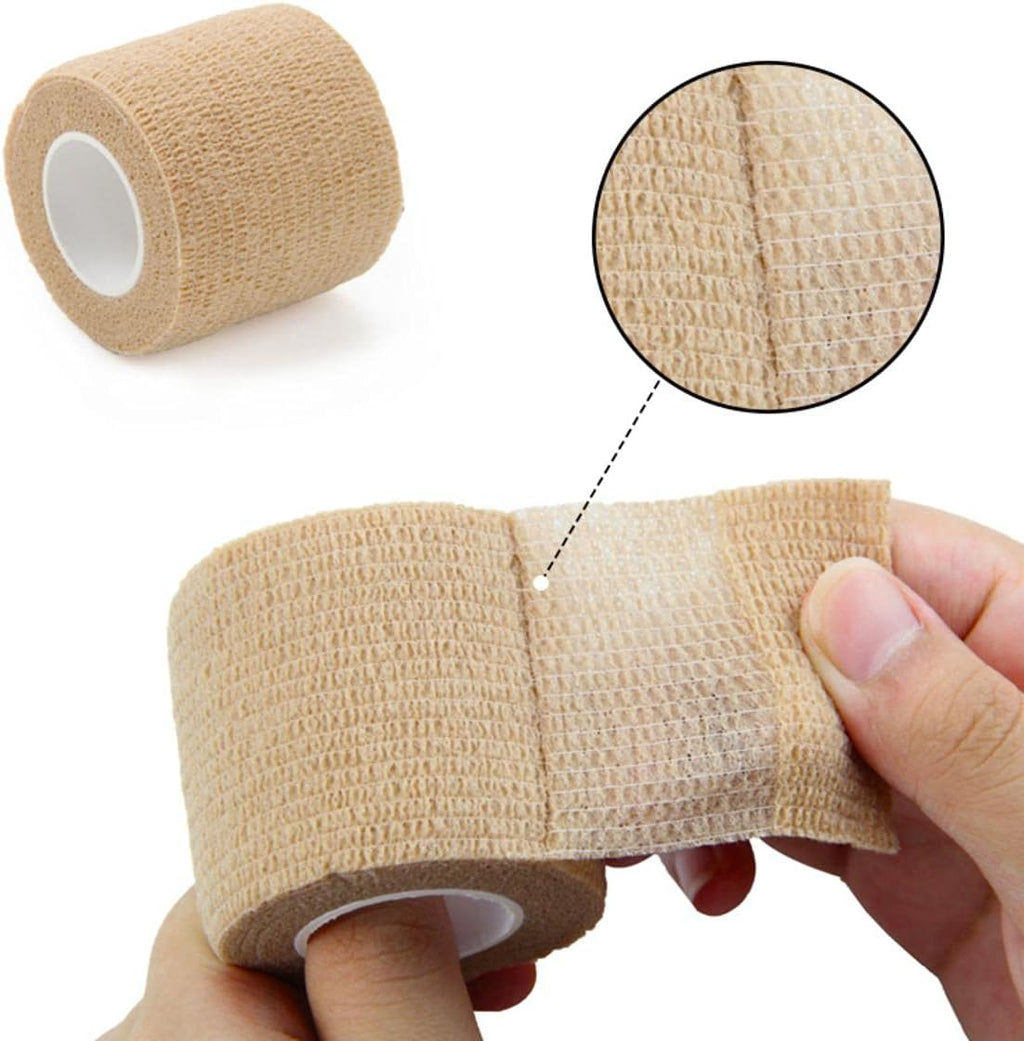 Close up of breathable non-woven fabric bandage texture