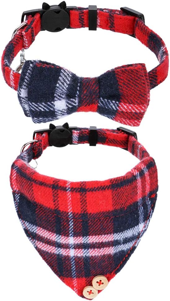 Faleela Breakaway Cat Collar with Bells - 2 Pack Cat Collar with Bells, Cat Collars with Bandana, Accessories for Pet Collars, Adjustable for Cats and Small Dogs - Image 11