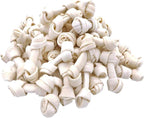 MON2SUN Dog Rawhide Knot Bones front pack view natural puppy chews