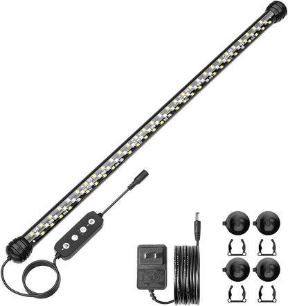 SEAOURA Led Aquarium Light with Timer, Submersible Aquarium Plant Light, Fish Tank Light with Auto On/Off, 3 Lighting Modes, Adjustable Brightness (26.8 in for 28-52inch Planted Tank), 14W - Image 11