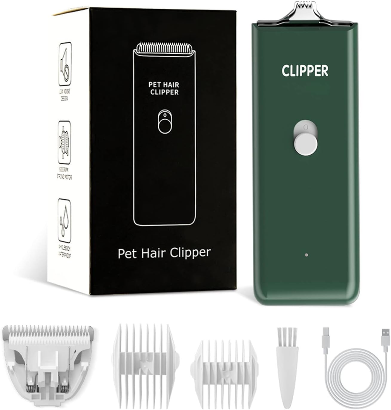 Dog Clippers,Quiet Washable USB Rechargeable Cordless Dog Grooming Kit,Electric Pets Hair Trimmers Shaver Shears for Dogs and Cats Pink - Image 11
