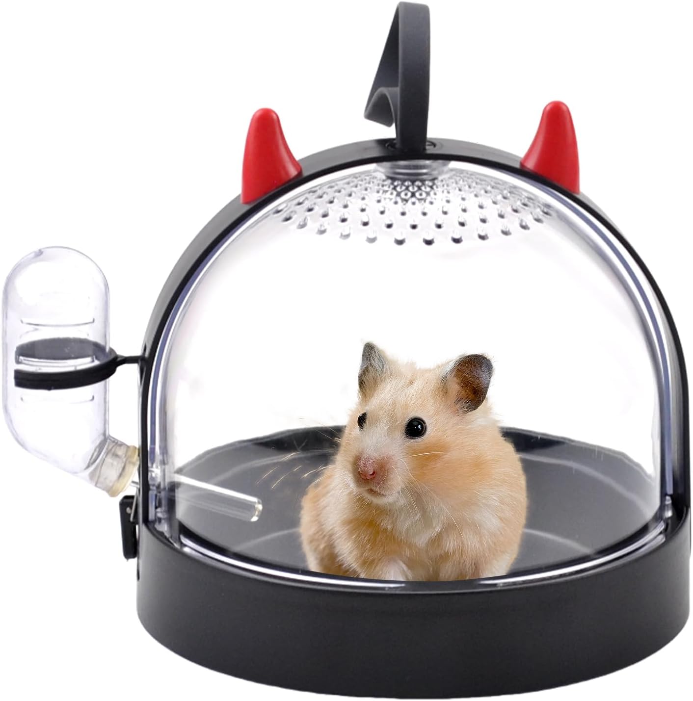 Hamster Carrier Cage PortableCages Small Animals Carry Travel Case with Water Bottle Plastic BreathableGuinea Pig Outgoing Cage for Dwarf Hamster Ferret Chinchillas Hedgehog (Brown) - Image 11