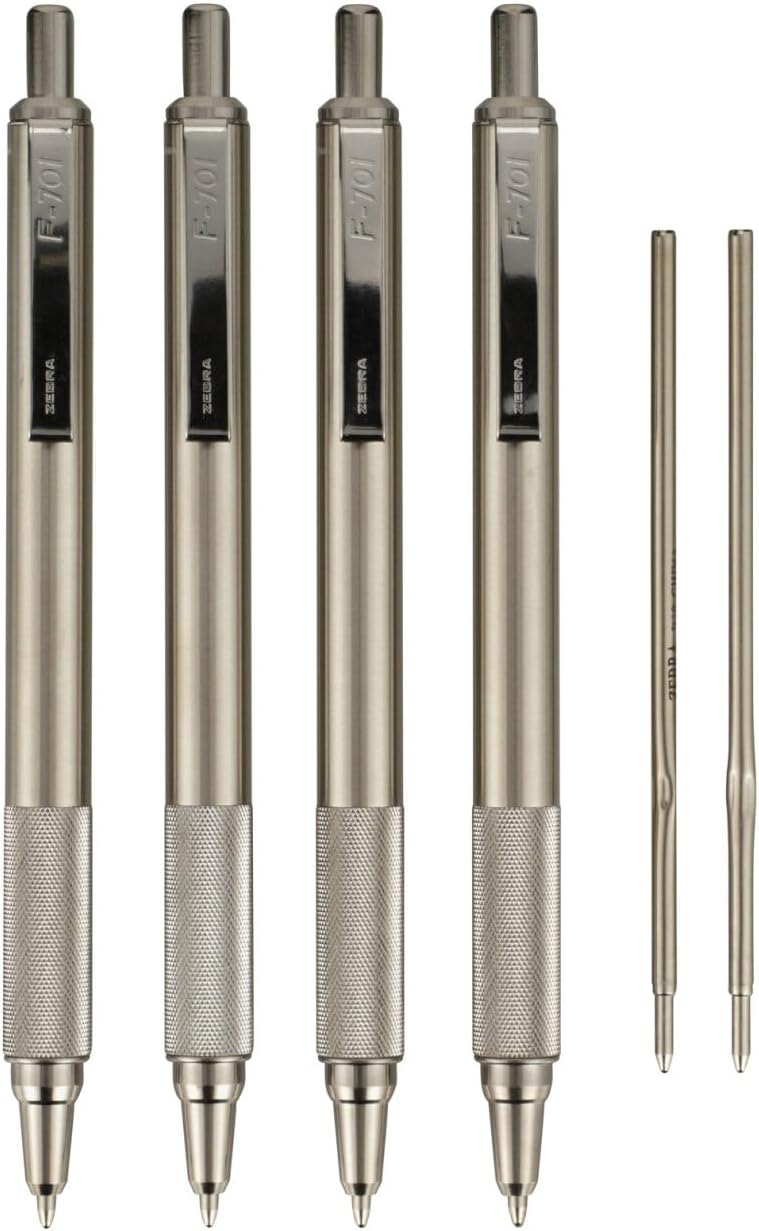 Zebra Pen F-701 Ballpoint Black Ink Fine Point 0.8mm Pen, Heavy Duty, Durable Stainless Steel Barrel, Knurled Grip, Silent Retractable Plunger, Ideal for Tactical Use, 1-Pack (29411) - Image 12