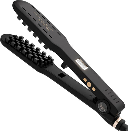 Harmonize Beauty VOLOOM one point five inch hair crimper tool front view showing sleek black handle