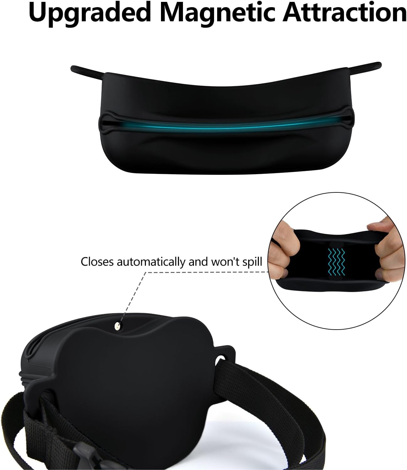 Waterproof silicone pet food holder being washed inside out easily