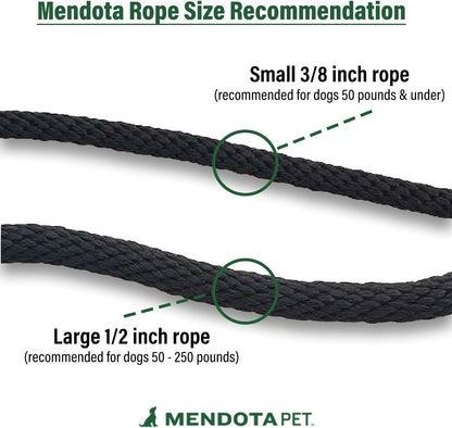 Mendota Pet 3/8 inch by 6 feet tan rope leash for small dogs