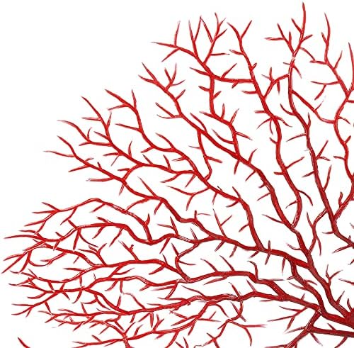 The eleven point eight inch large Piutouyar red sea fan coral plant standing upright