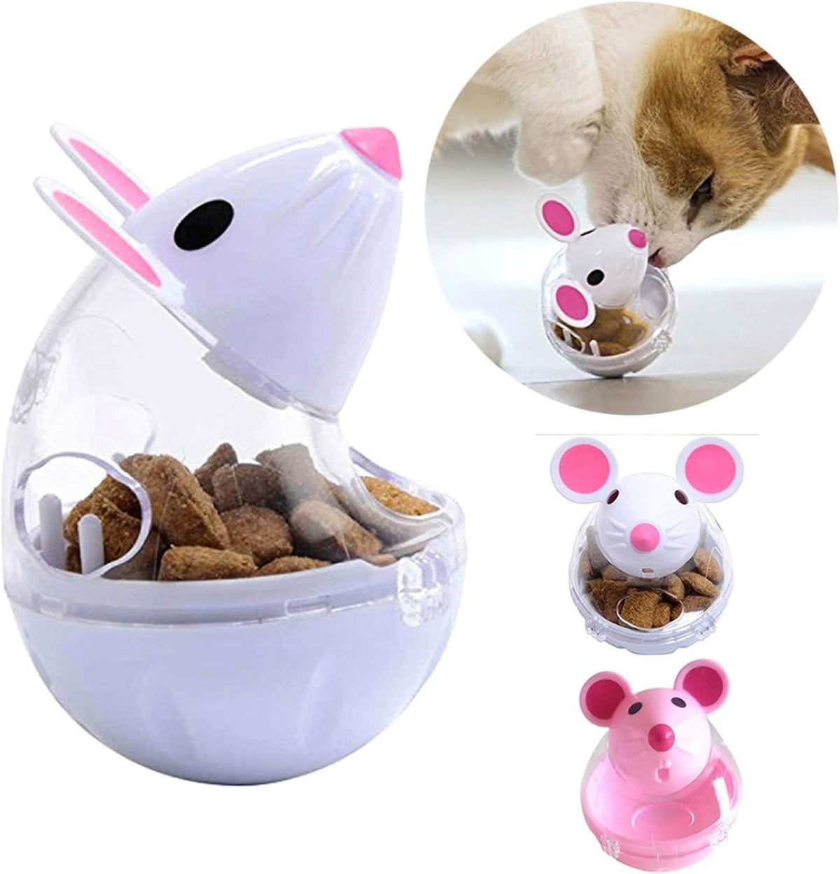 Close up of the durable treats compartment on the Juroicessry cat puzzle toy