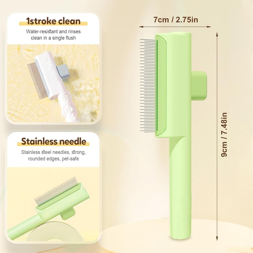 Fecovanti grooming brush ergonomic non-slip handle view