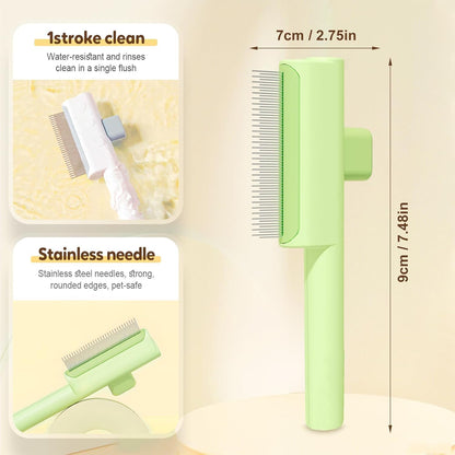 Fecovanti grooming brush ergonomic non-slip handle view