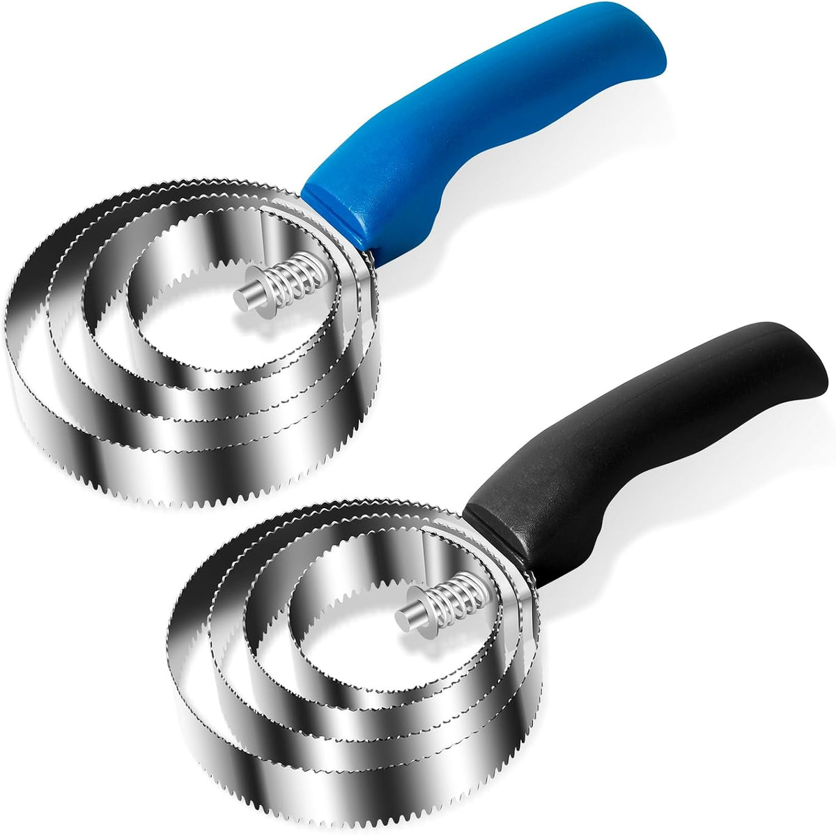 Qwork stainless steel double sided curry comb set of two