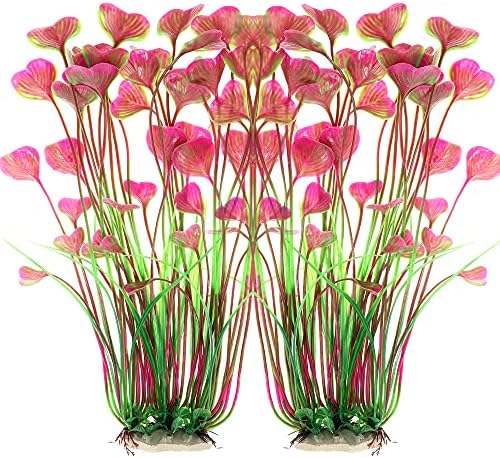 Alegi fish tank artificial plants ceramic base close up