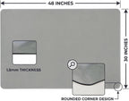 Amoyttn mat placed under dog kennel on hardwood floor