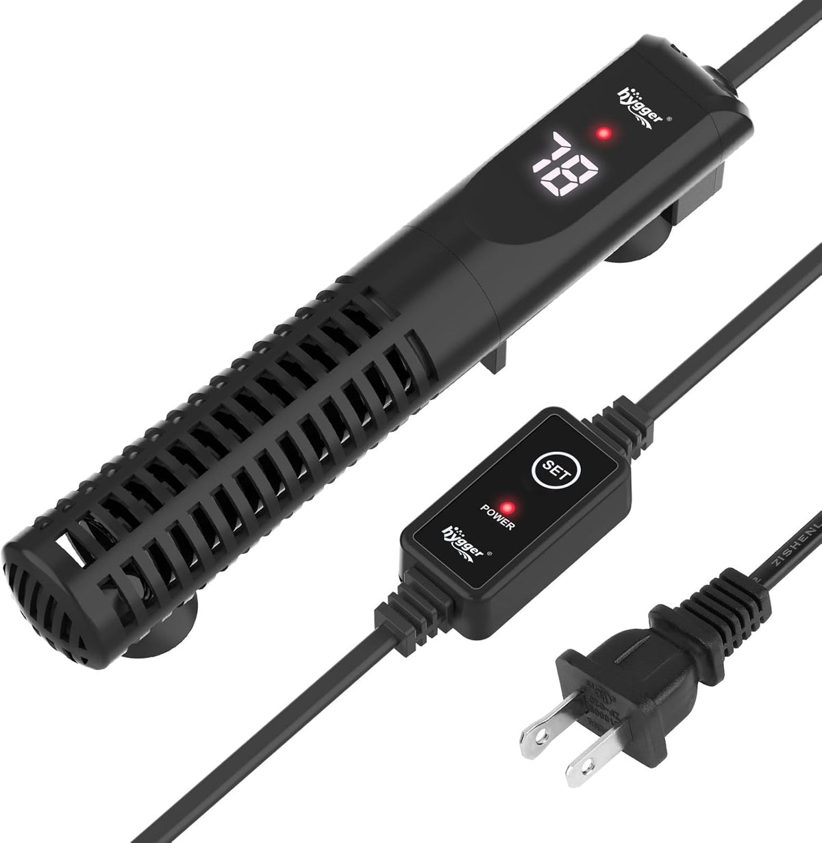 Hygger ceramic submersible aquarium heater front view