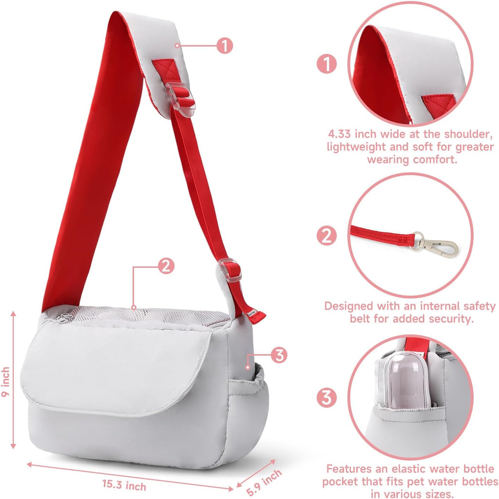 CleverCode dog carrier showing convenient storage pockets