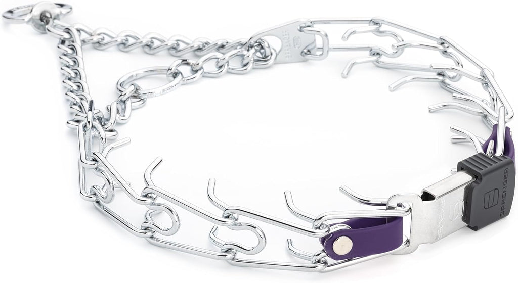 Herm Sprenger Prong Collar with Quick Release Cliclock Buckle & Biothane Insert & Swivel Ring | Chrome Plated Steel No Pull Dog Training Collar Made in Germany, Black 16in x 2.25mm Necks up to 13-14in - Image 13